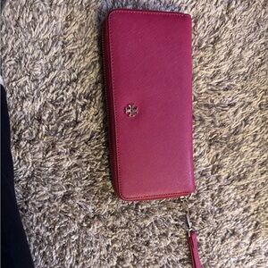 Tory Burch Crimson Zip-Around Wallet